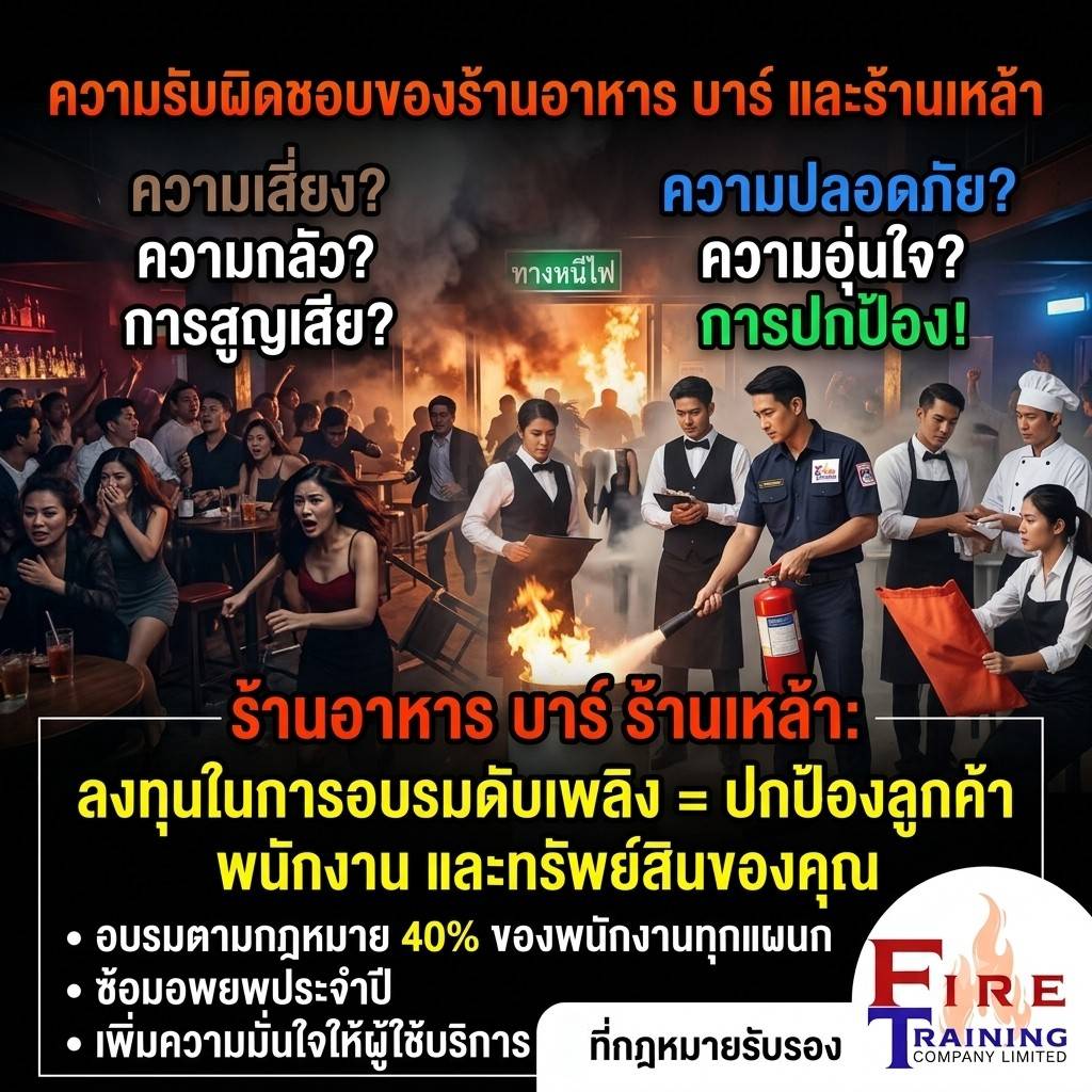 ความรู้ด้านอัคคีภัย สำหรับสถานบันเทิง/ร้านอาหาร